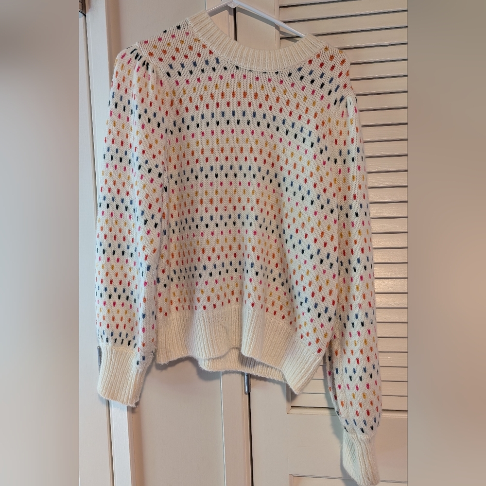 Marine Layer Alma Puff Sleeve Sweater Medium
